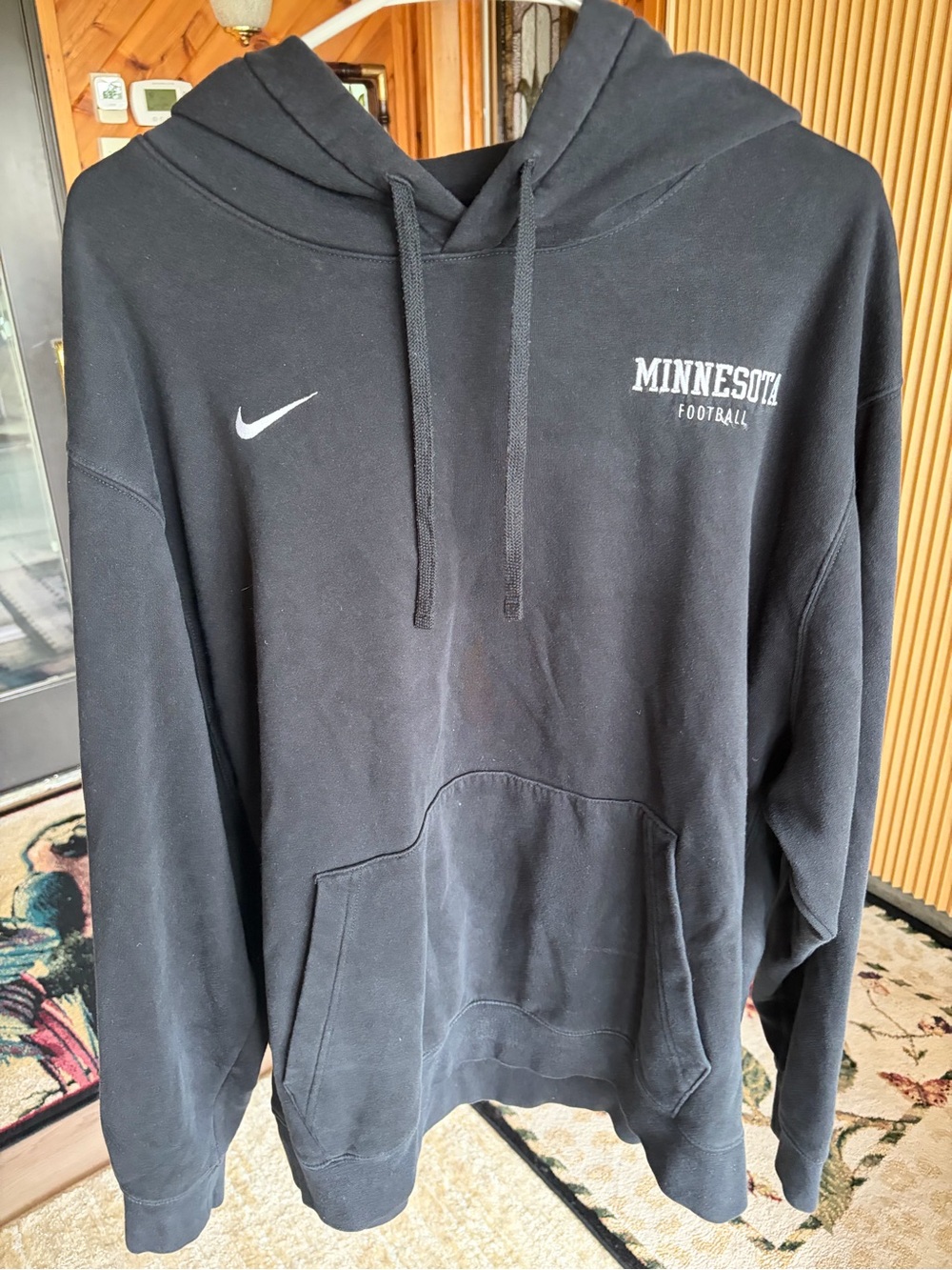 Nike Black University of Minnesota Football Pullover Hoodie
